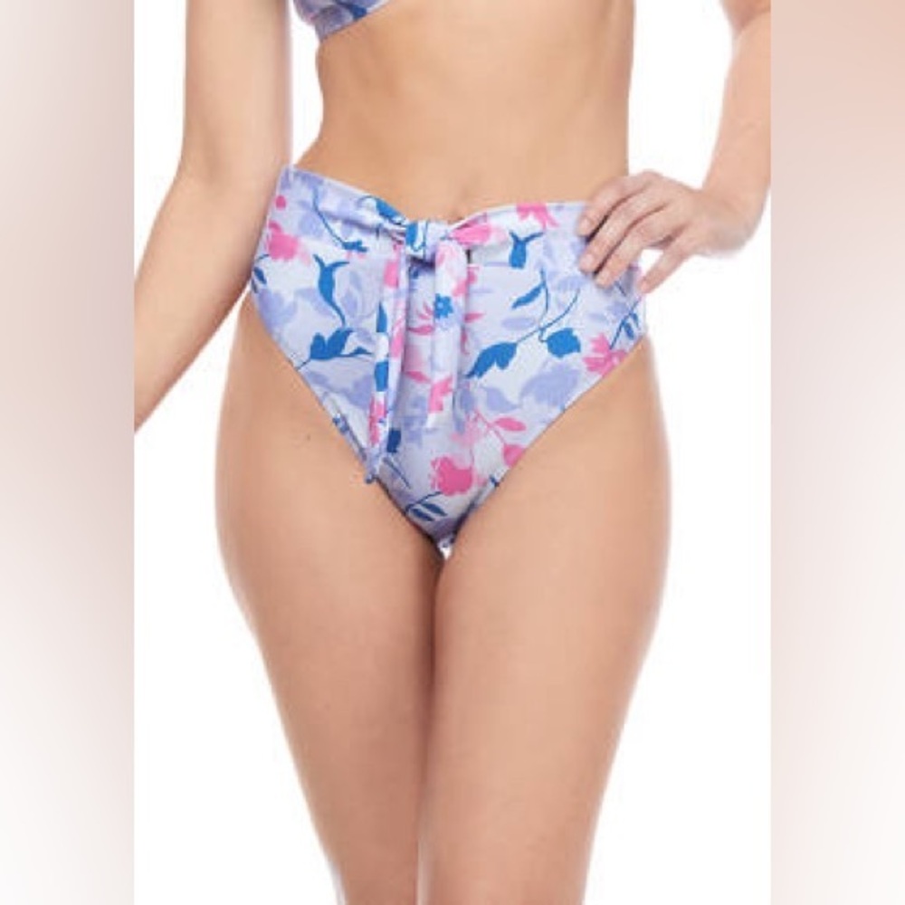 Splendid Floral High Leg Swim Bottoms Floral Flury NEW